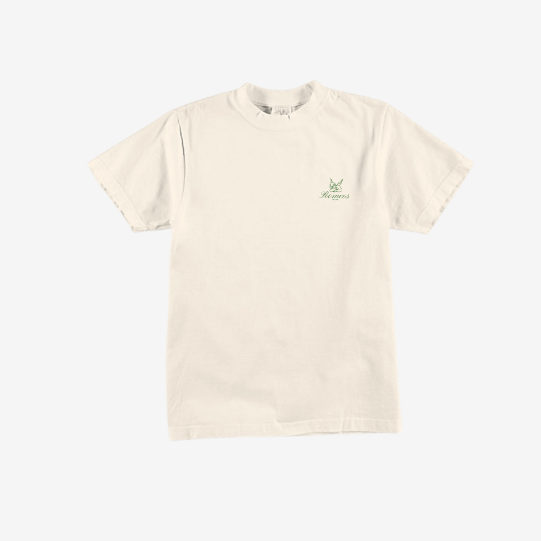 Cupid Script T-Shirt - Cream - Green