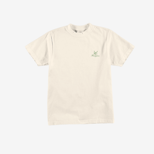 Cupid Script T-Shirt - Cream - Green