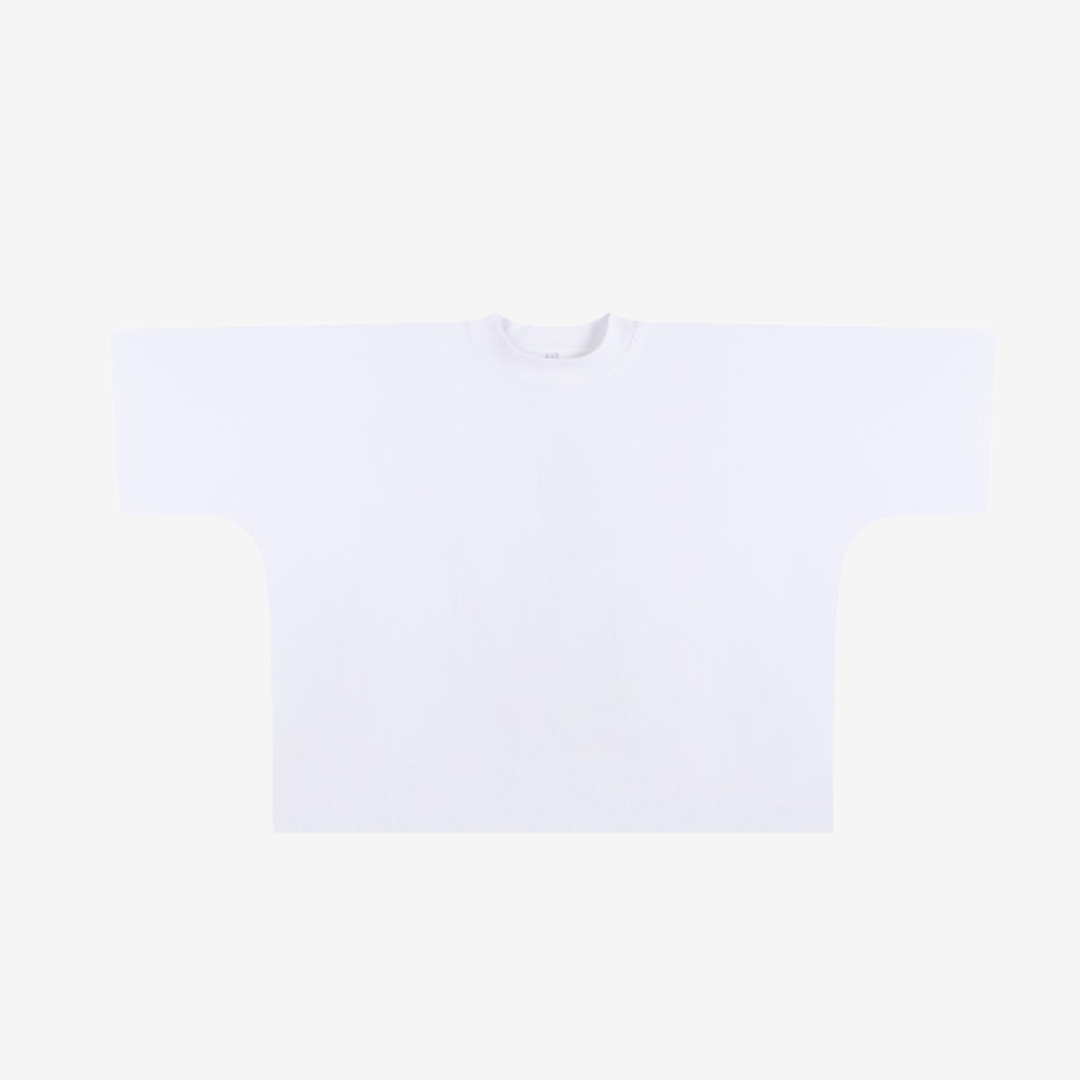 Super Oversized Cropped T-Shirt - White