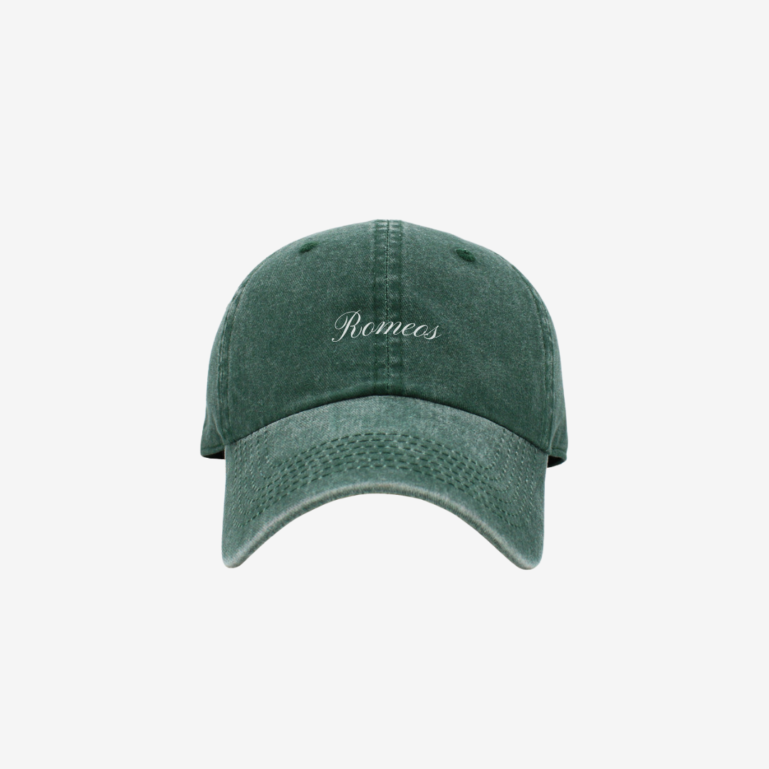 Script Cap - Vintage Green - White