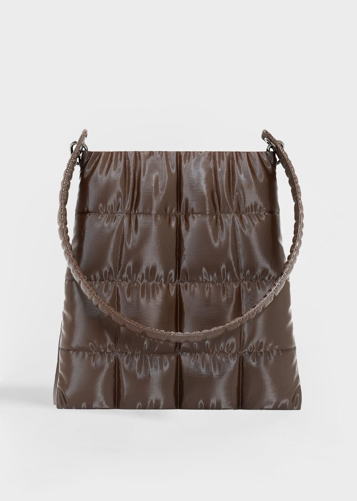 Puffer Tote in Mocha