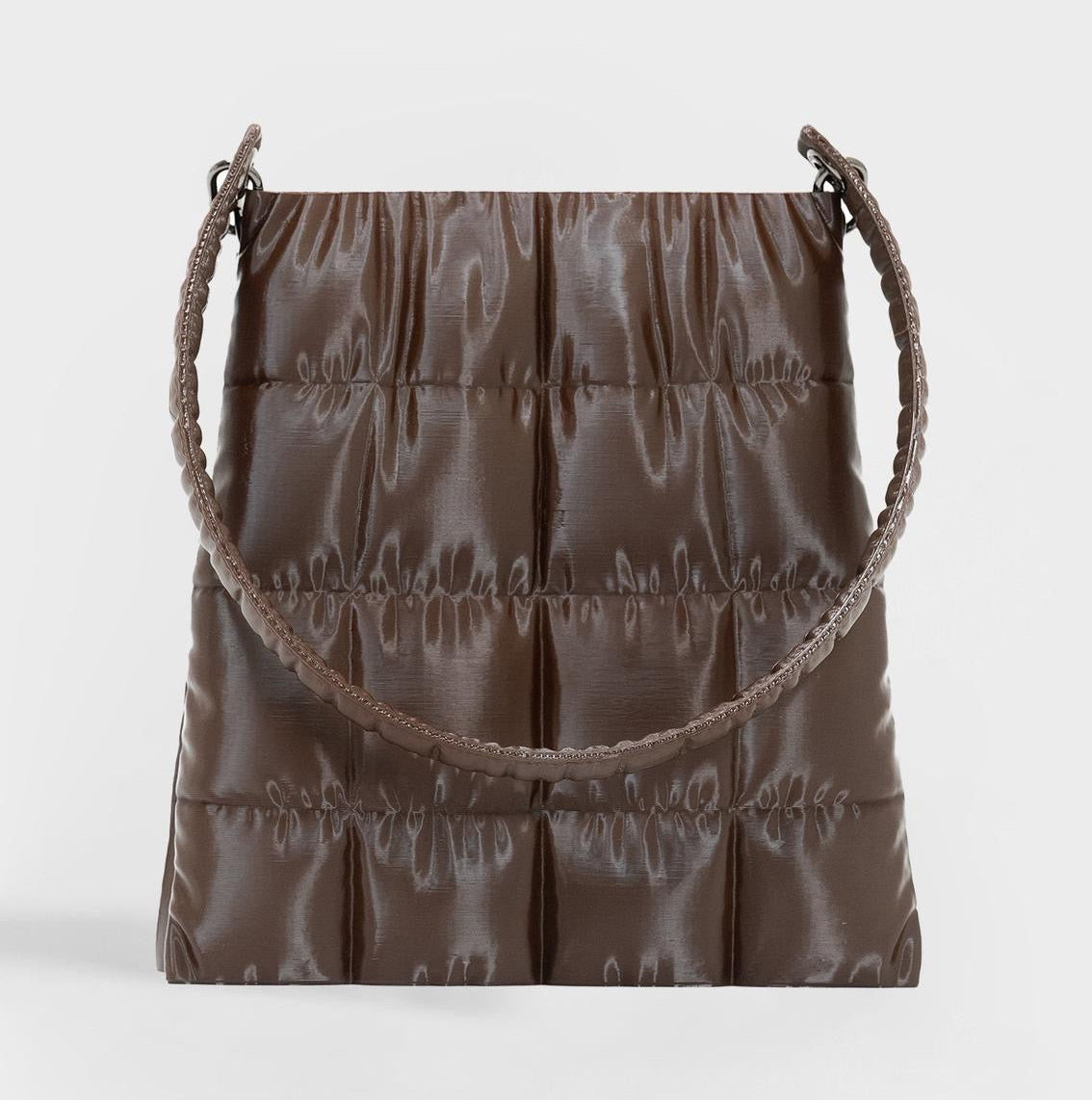 Puffer Tote in Mocha