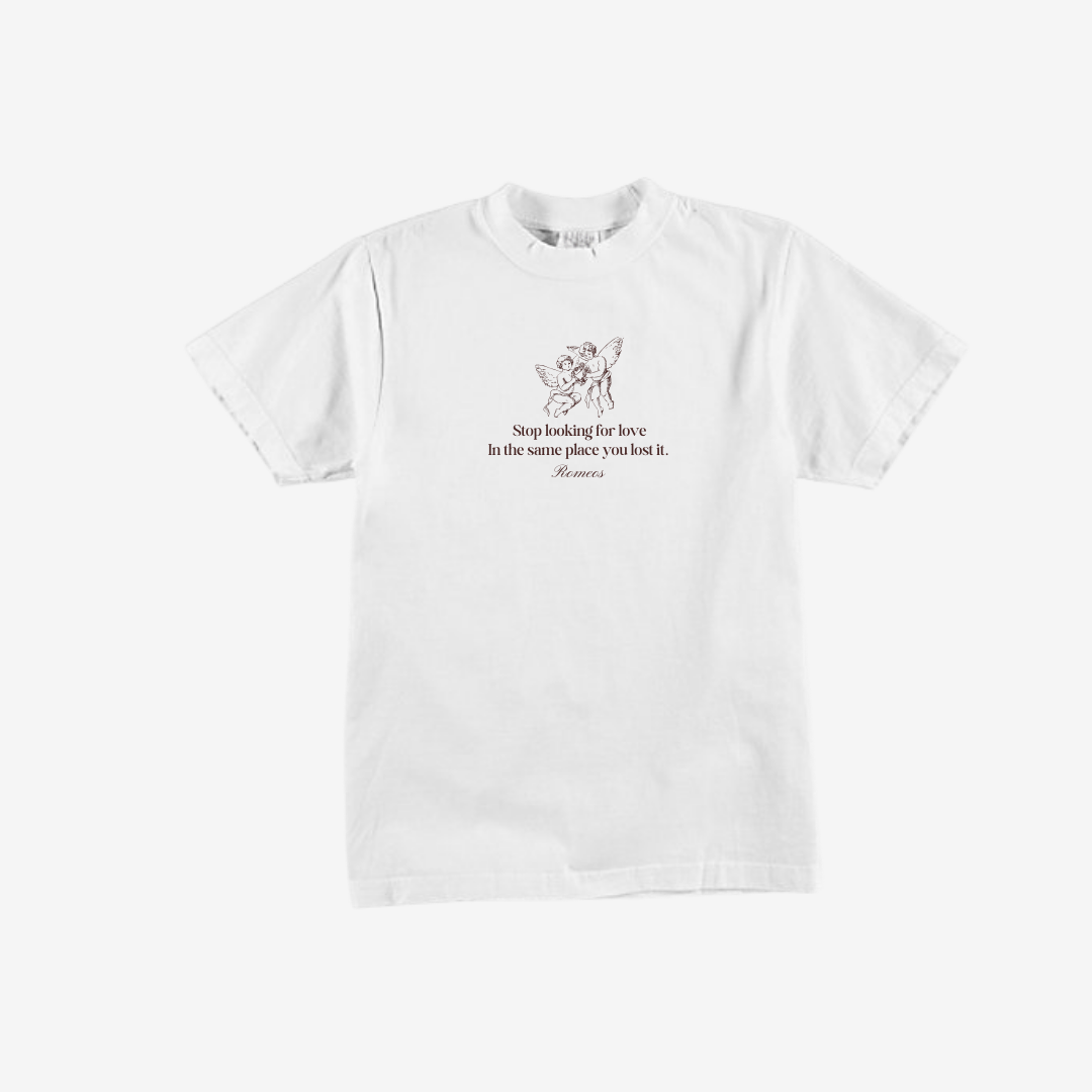 Lost Love T-Shirt - White - Maroon