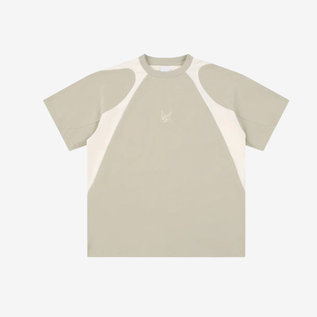 Contrast Panel Cotton Cream