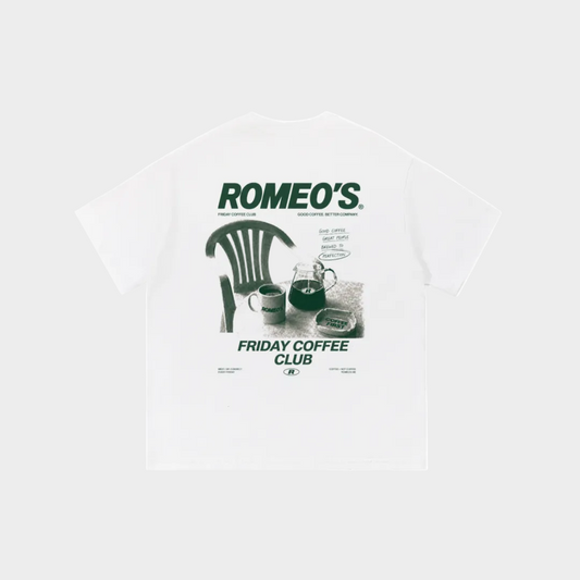 Coffee Club T-Shirt  -White- Green