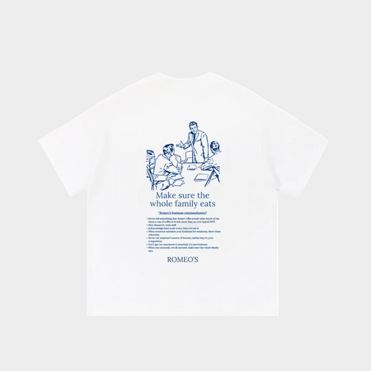 Family Business T-Shirt - White - Navy