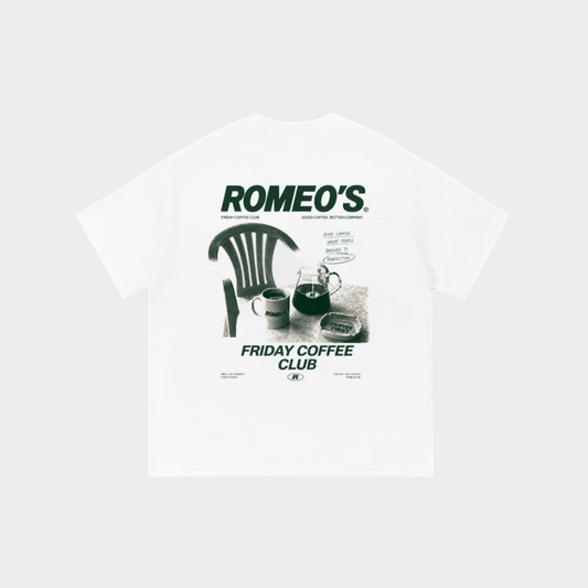 Coffee Club T-Shirt  -White- Green
