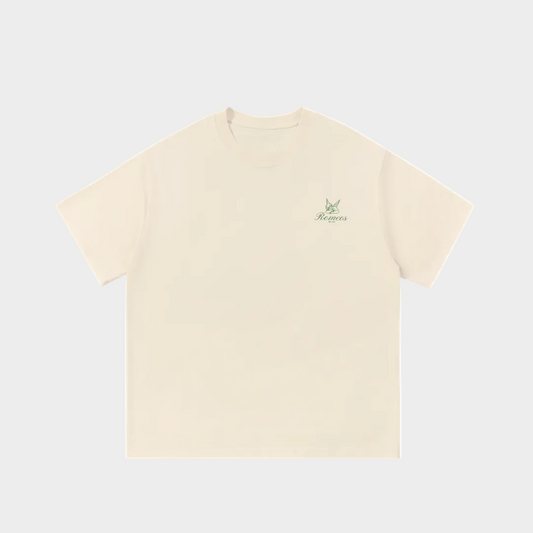 Cupid Script T-Shirt - Cream - Green